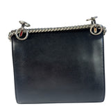 Fendi Black Leather Kan I Monster Eyes Shoulder Bag