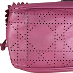 Christian Dior Purple Ruffle Leather New Lock Flap Bag