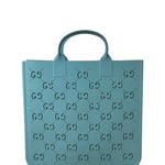 Gucci Dusty Azure Perforated Rubber Tote