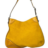 Gucci Mustard Yellow Suede/Leather Trim Hasler Horsebit Hobo Bag