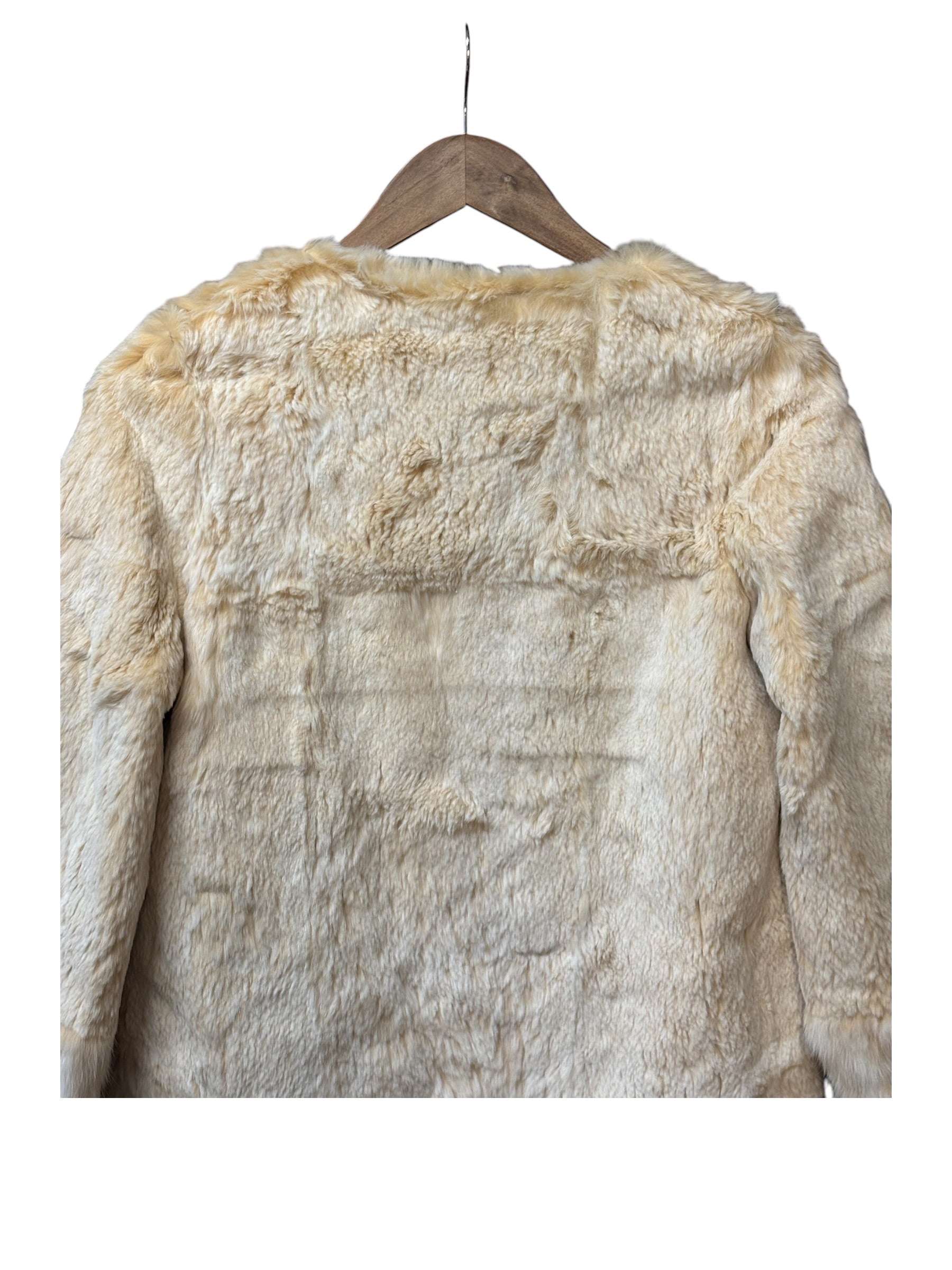 Language Vintage Rabbit Fur Coat