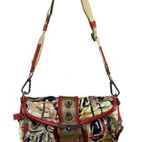 Prada Multicolor Nylon Leather Trim Shoulder Bag