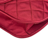 Chanel Vintage Two Tone Red Satin Flap 1989