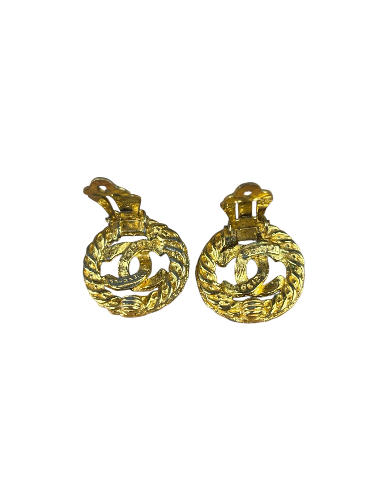 Chanel CC Twisted Rope Clip On Earring