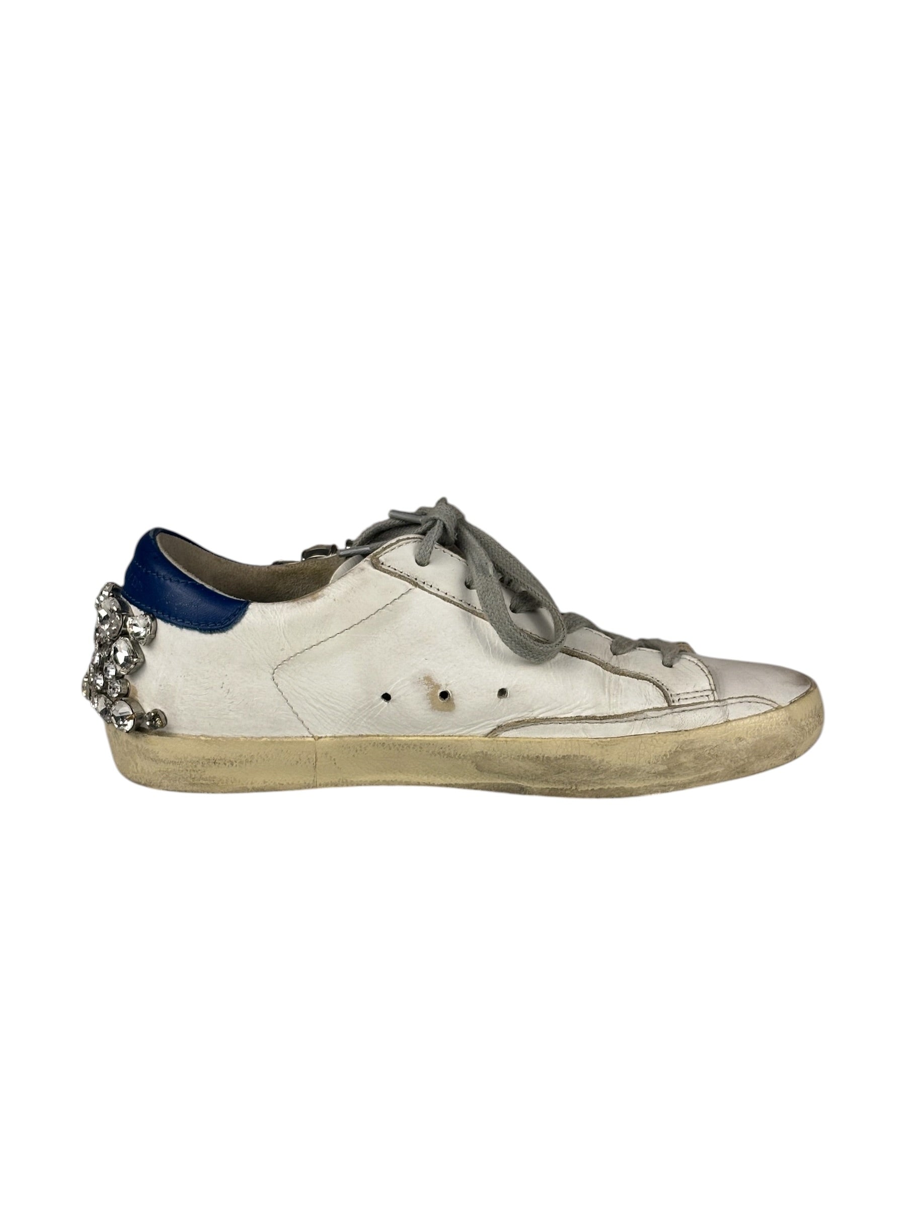 Golden Goose Superstar Sneakers Crystal Embellishments