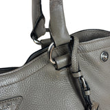 Prada Grey Vitello Daino Leather 2Way Handbag