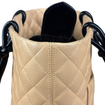 Chanel Tan Quilted Leather Ligne Cambon Tote Bag 2004