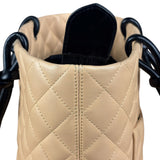 Chanel Tan Quilted Leather Ligne Cambon Tote Bag 2004