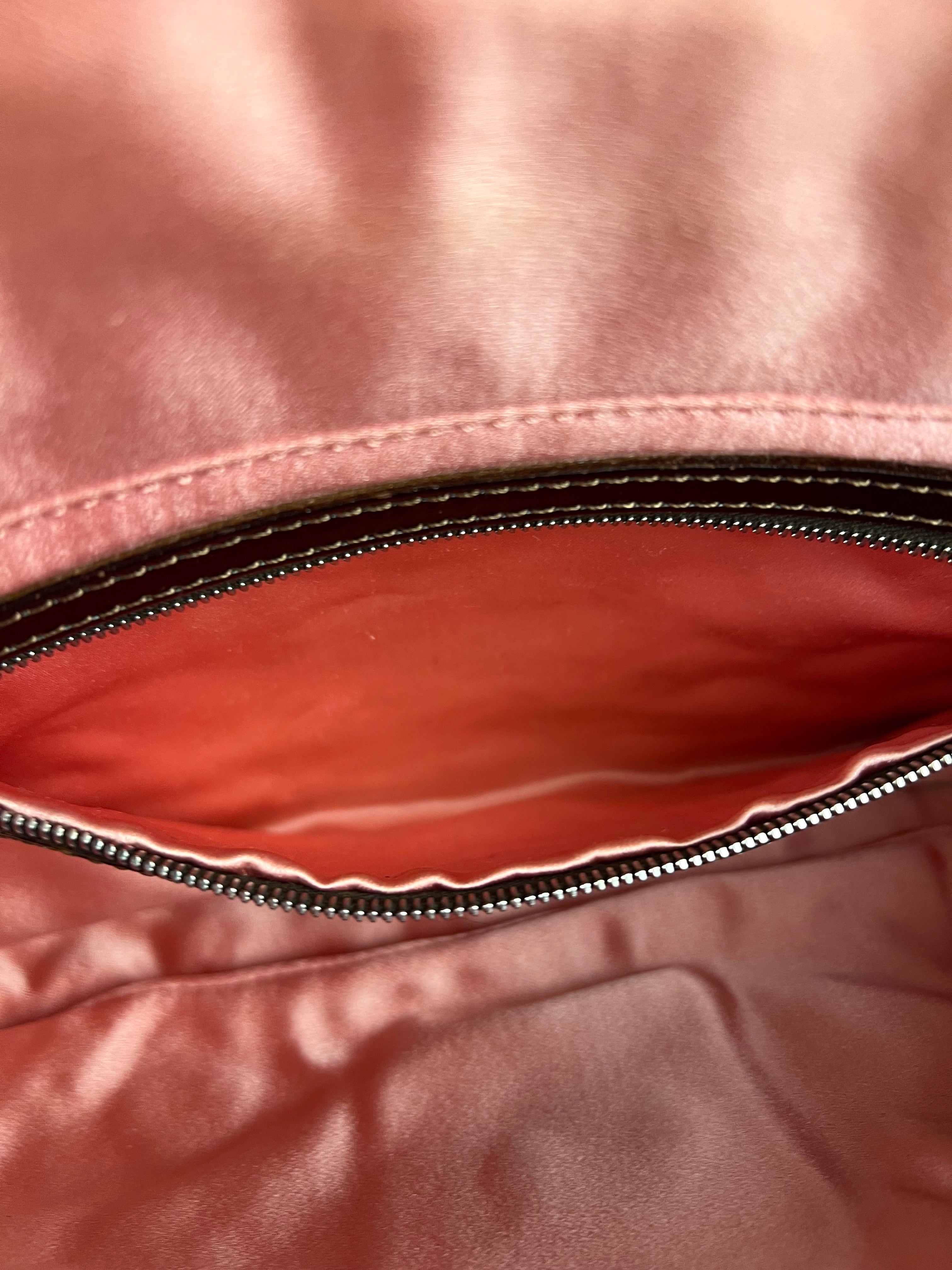 Fendi Canvas Baguette Dark Brown Beaded