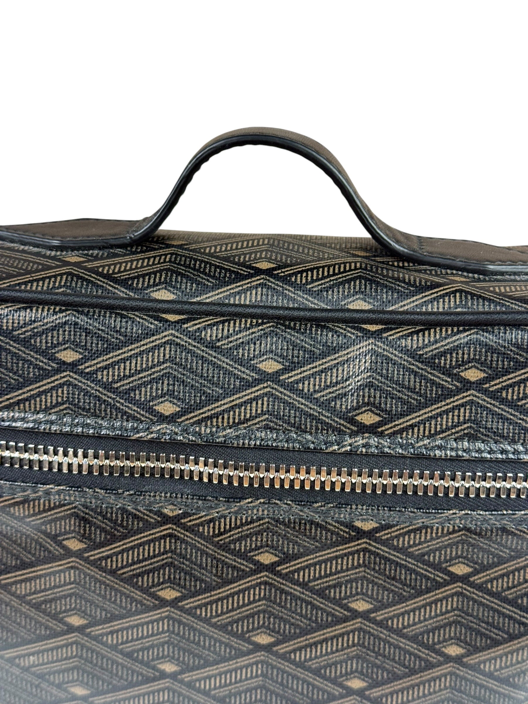 Metier Brown Leather Long Haul Toiletry Bag