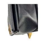Chanel Black Caviar Leather Boy Bag