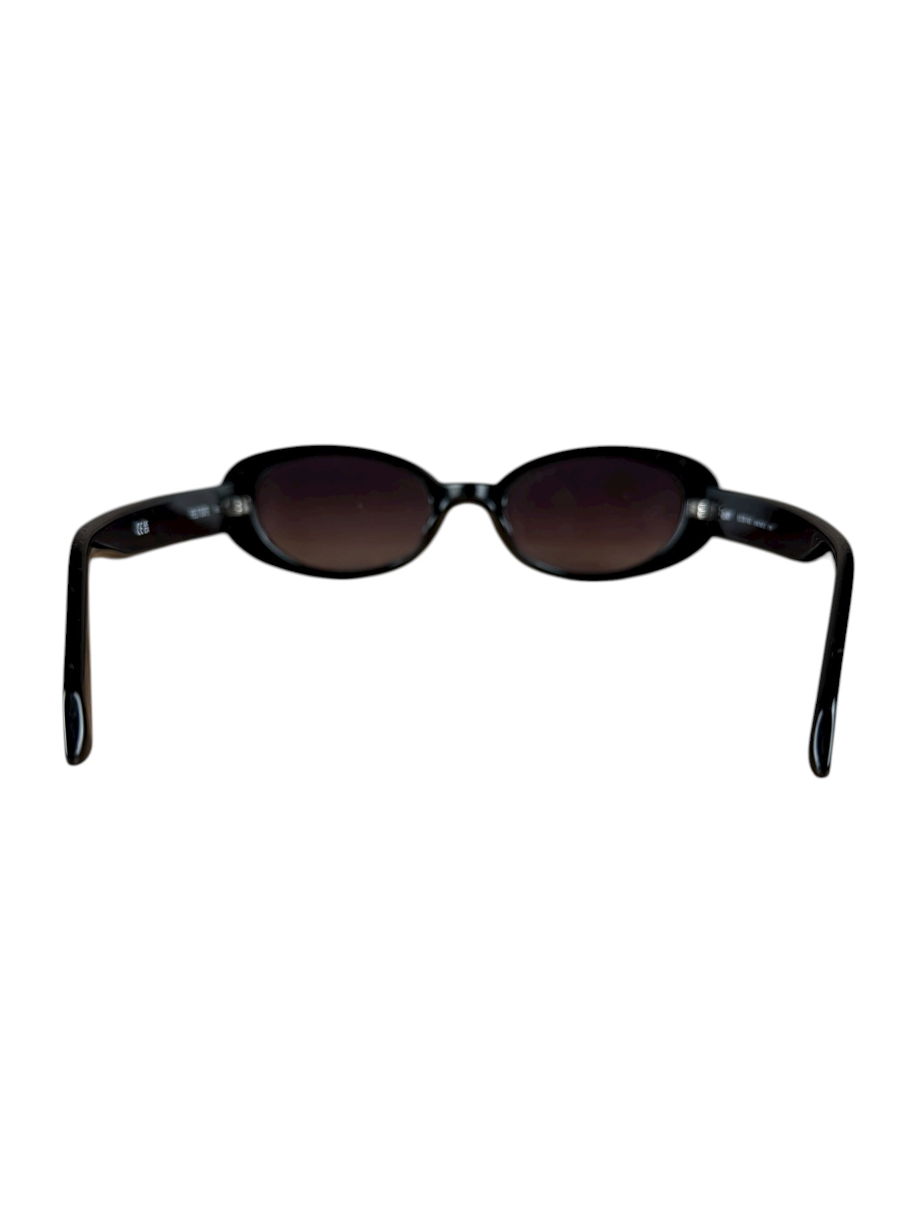 Quay Black Thin Sunglasses