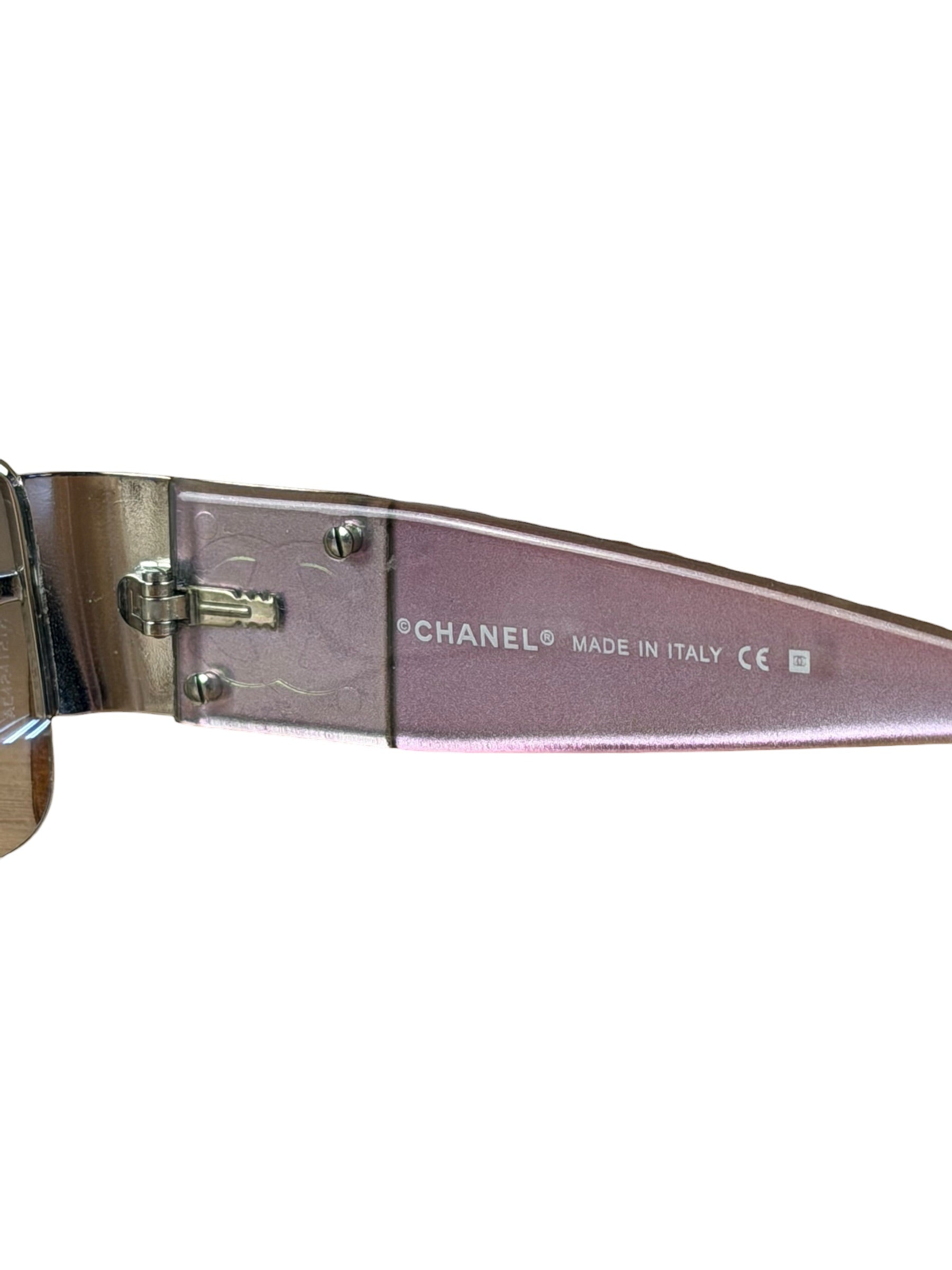 Chanel Vintage Rimless Shield Sunglasses 4117-B