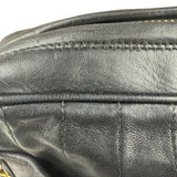Chanel Vintage Black Leather Mademoiselle Vertical Quilted Shoulder Bag 1990's
