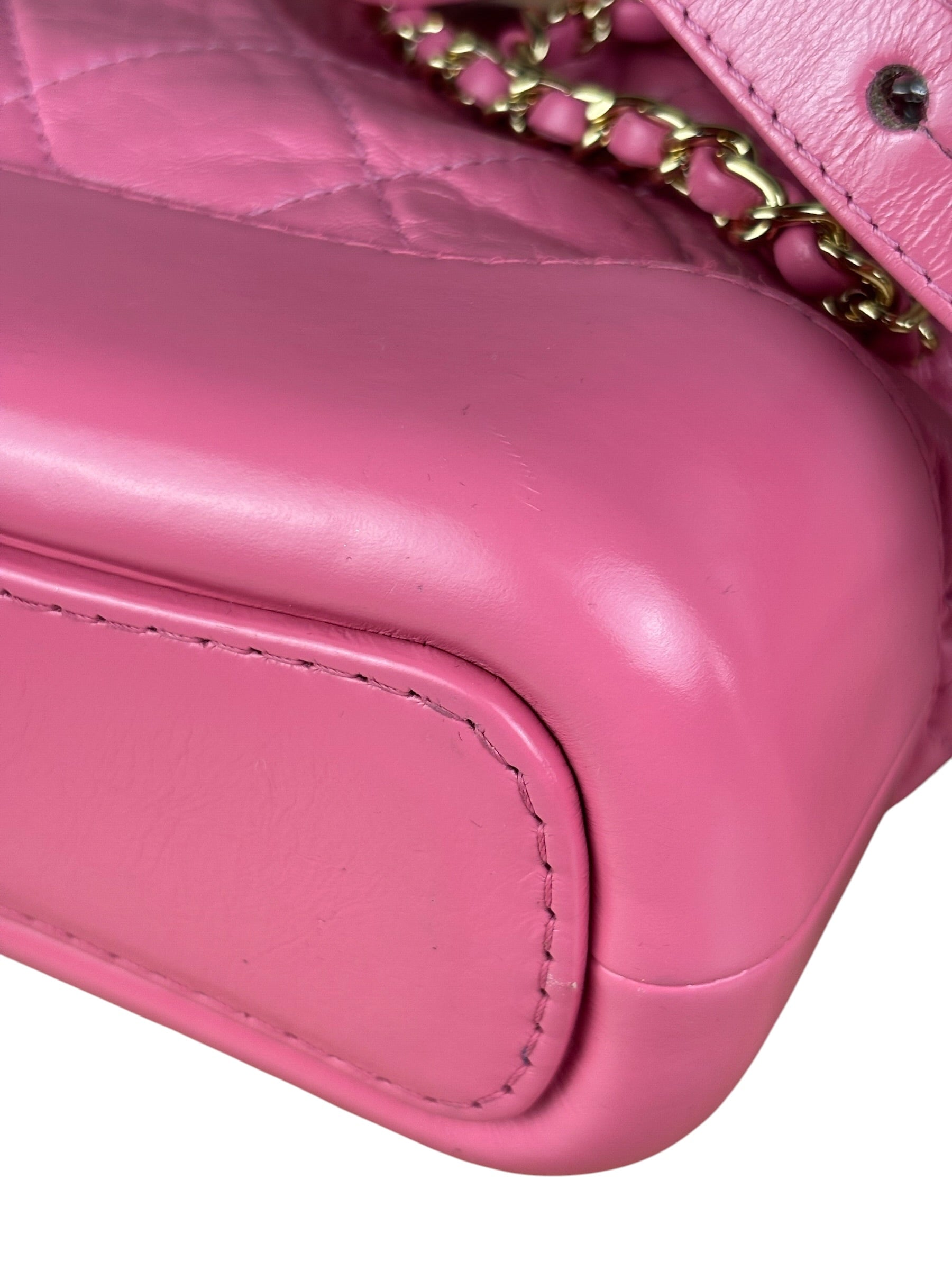 Chanel Pink Quilted Leather Small Gabrielle Hobo Bag 2019