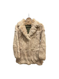 Vintage Light Beige Rabbit Fur Coat