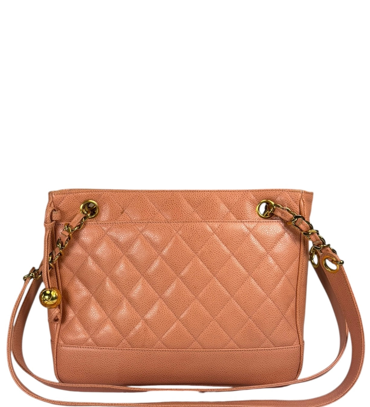 Chanel Pink Caviar Quilted Leather Petit Timeless Tote Early 2000's