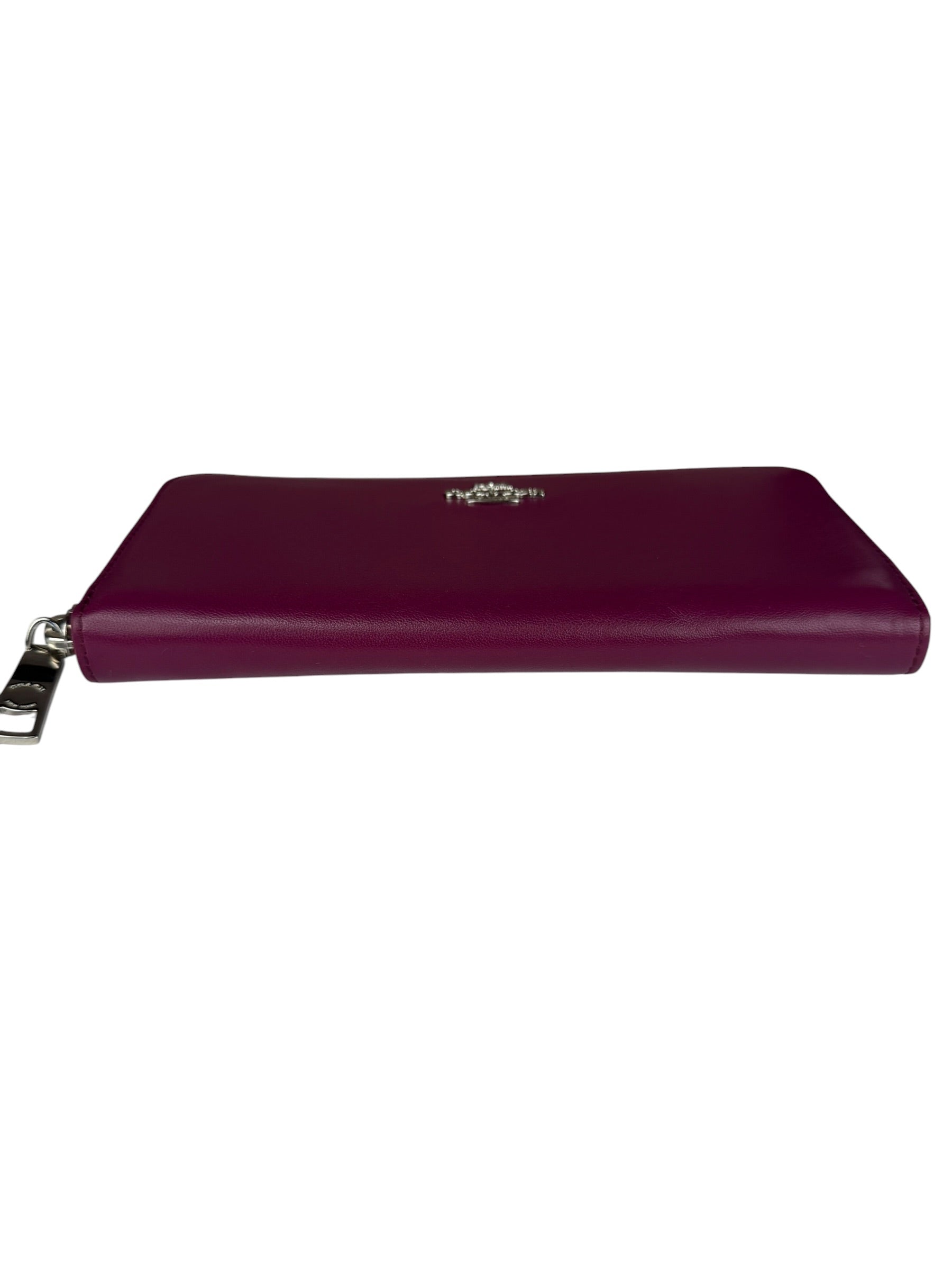 Coach Plum Long Zip Wallet
