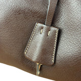 Prada Brown Leather Madras Cerniera Doctor Handbag