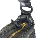Bottega Veneta Black Intrecciato Woven Hobo Bag