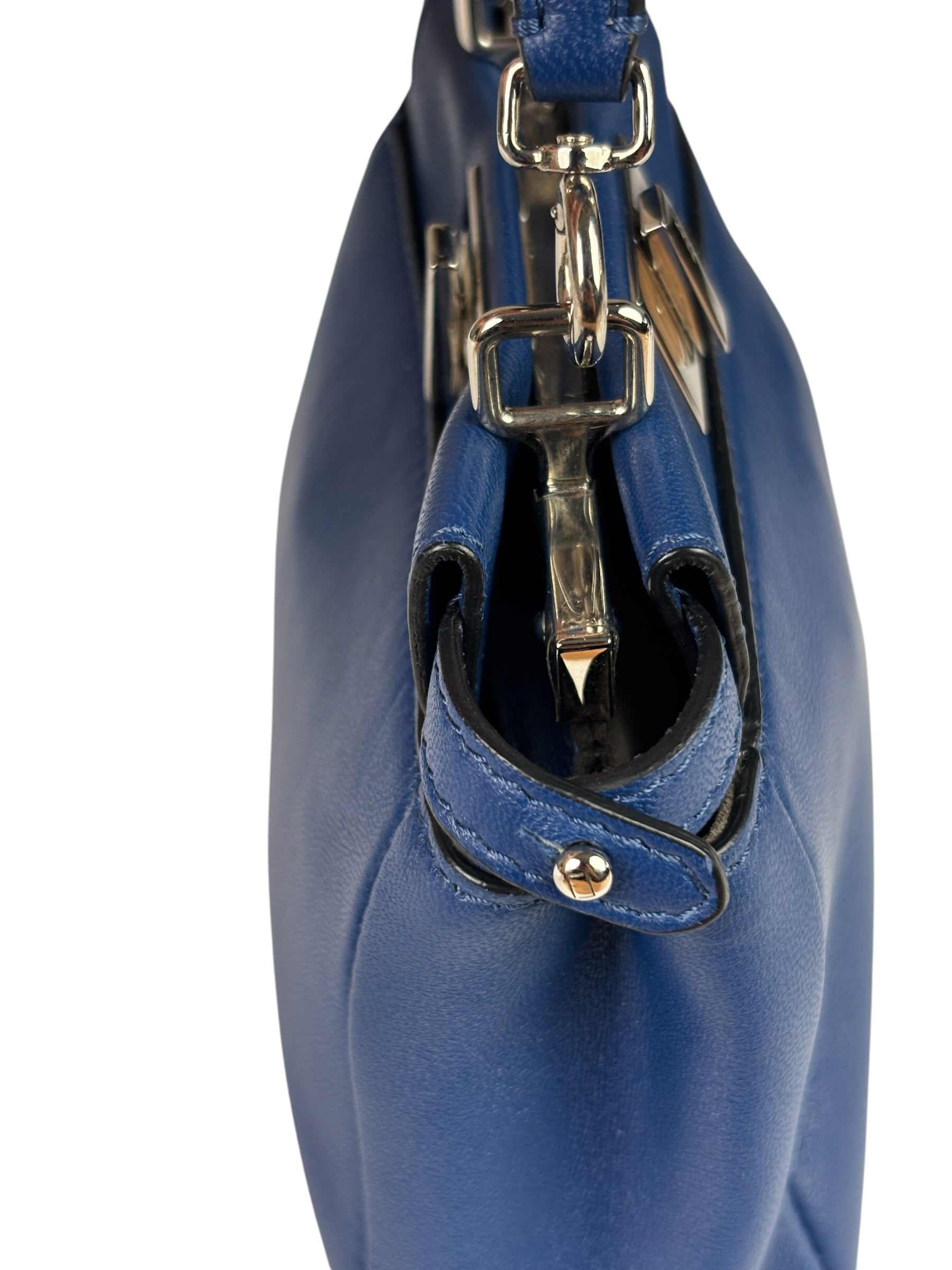 Fendi Navy Leather Peekaboo Micro Two-Way Bag
