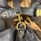 Louis Vuitton Black Calfskin Mahina XL Hobo Bag