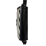 Off-White Black/White Leather Binder Clip Crossbody Bag
