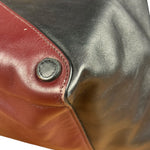 Prada Black/Burgundy Leather Shoulder Tote