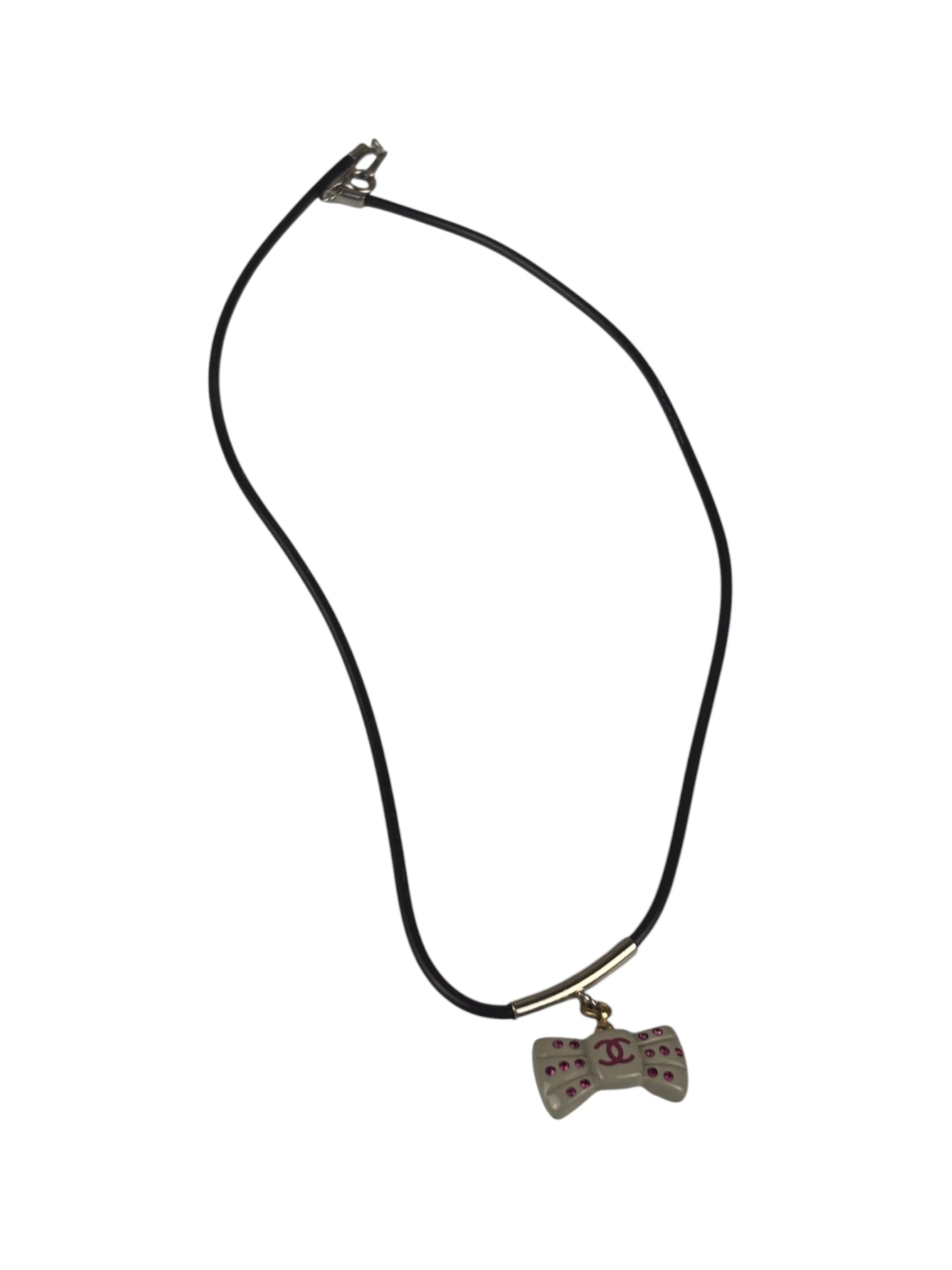 Chanel Vintage Y2K Bow Charm Necklace
