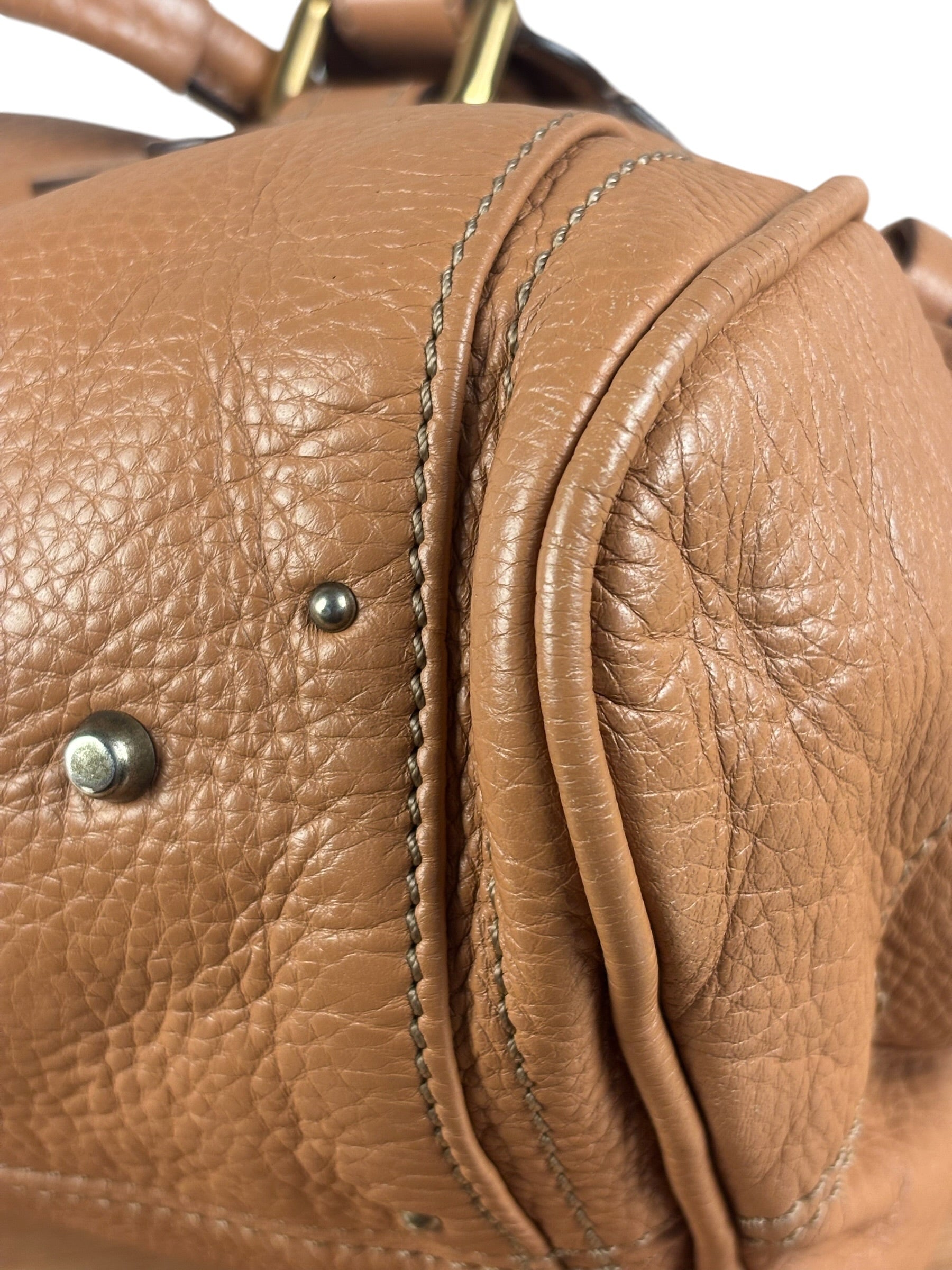 Chloe Vintage Tan Leather Paddington Shoulder Bag