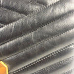 Chanel Black Leather Medium Gabrielle Flap Bag 2011