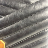 Chanel Black Leather Medium Gabrielle Flap Bag 2011