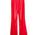 Alice & Olivia Red Leather Pants