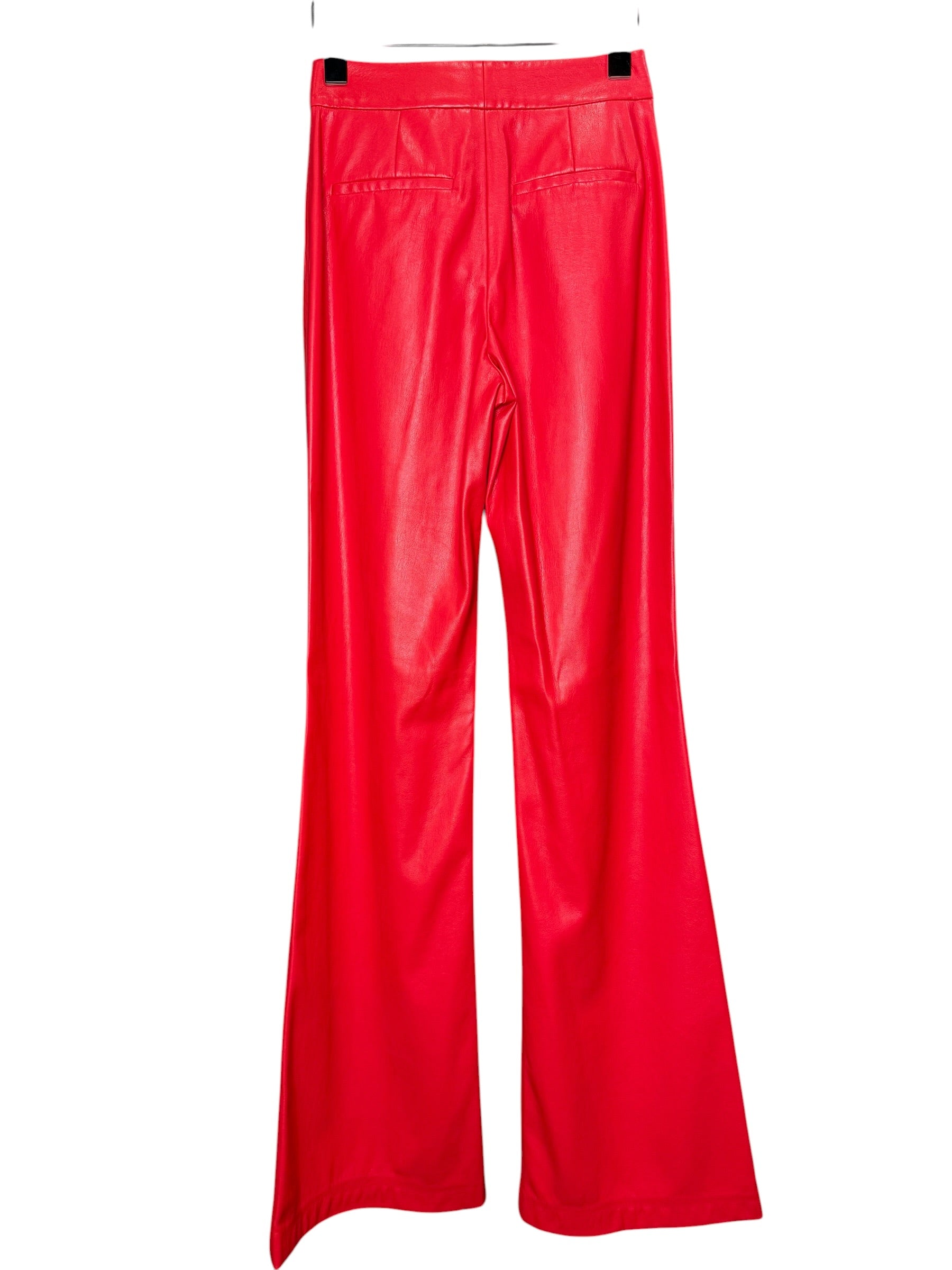 Alice & Olivia Red Leather Pants