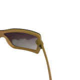 Chanel Beige/Brown Shield Wraparound Reading Sunglasses
