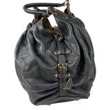 Louis Vuitton Black Calfskin Mahina XL Hobo Bag