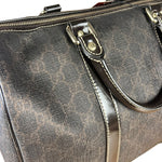 Gucci GG Supreme Coated Boston Bag Dark Brown