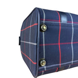 Burberry Blue Nova Check Vintage Boston Bag