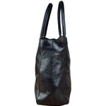 Prada Vintage Black Leather Tote Bag
