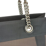 Balenciaga Black Leather Trim Mesh Duty Free Tote Bag