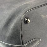 Gucci Black Leather Trim Belted Tote