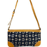 Celine Navy Denim/Leather Trim C Macadam Pochette