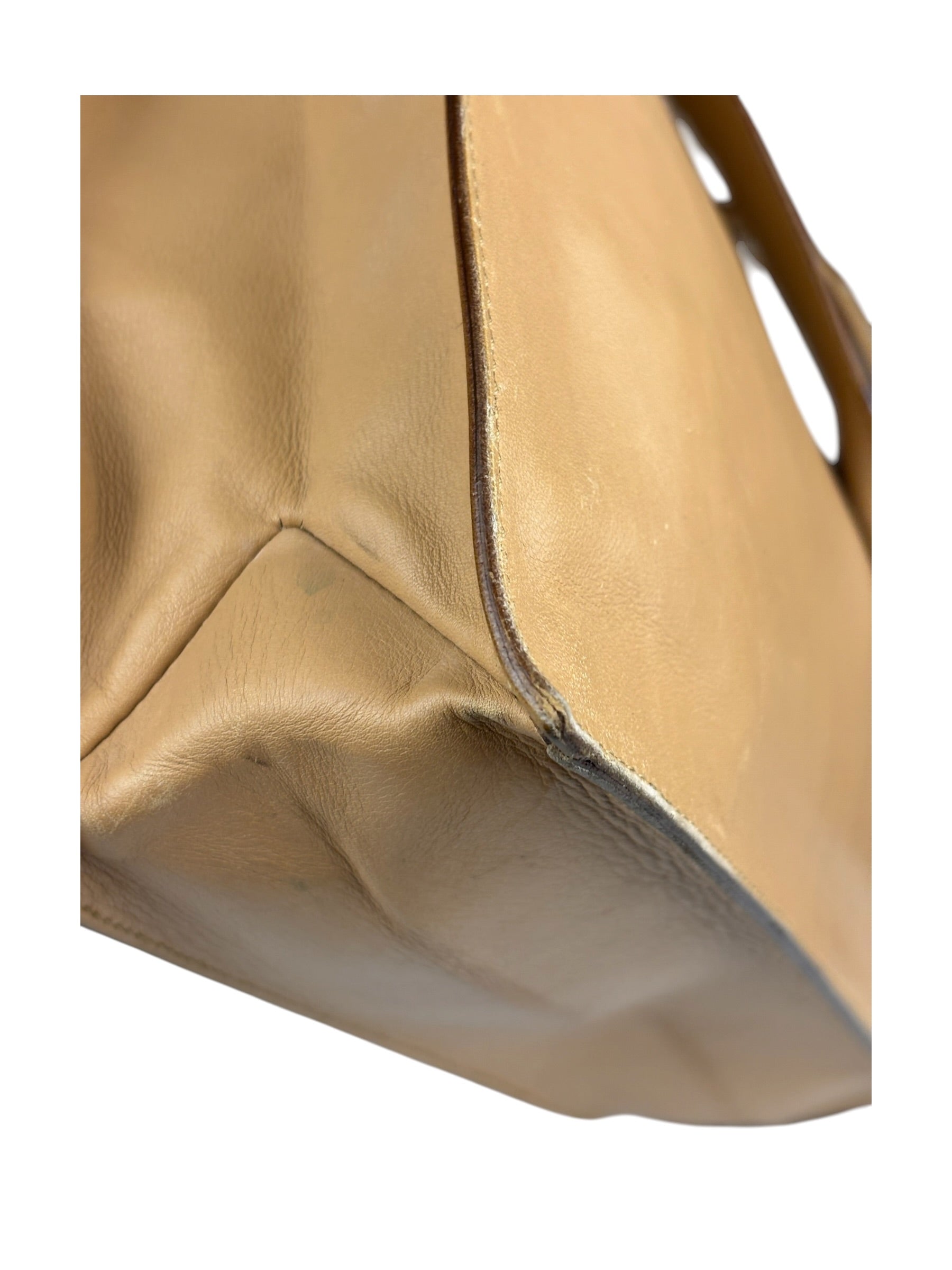 Gucci Beige Leather Balthus Drawstring Tote Bag