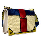 Prada Multicolor Velvet/Leather Trim Trompe L'oeil Cahier Crossbody Bag