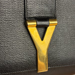 Yves Saint Laurent Black Leather Chyc Y Clutch Replacement Chain
