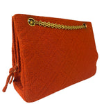 Chanel Vintage Red Quilted Tweed Shoulder Bag 1994