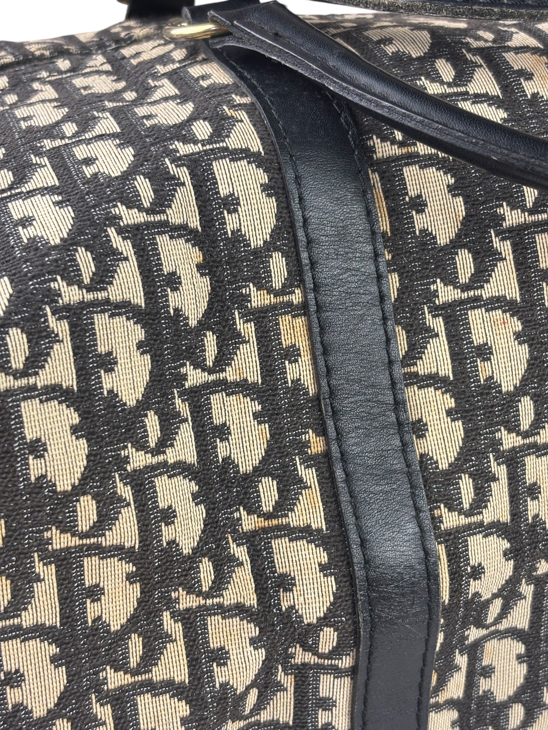 Christian Dior Vintage Black Trotter Boston Bag
