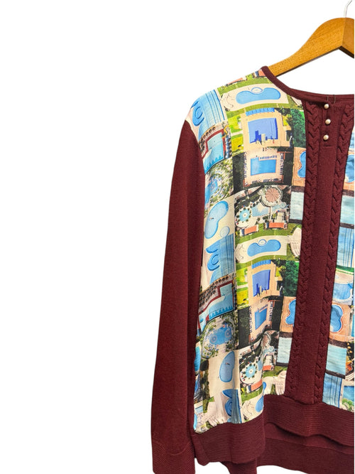 Maison Margiela Paris Fall 2020 'Swimming Pools' Silk Wool Sweater