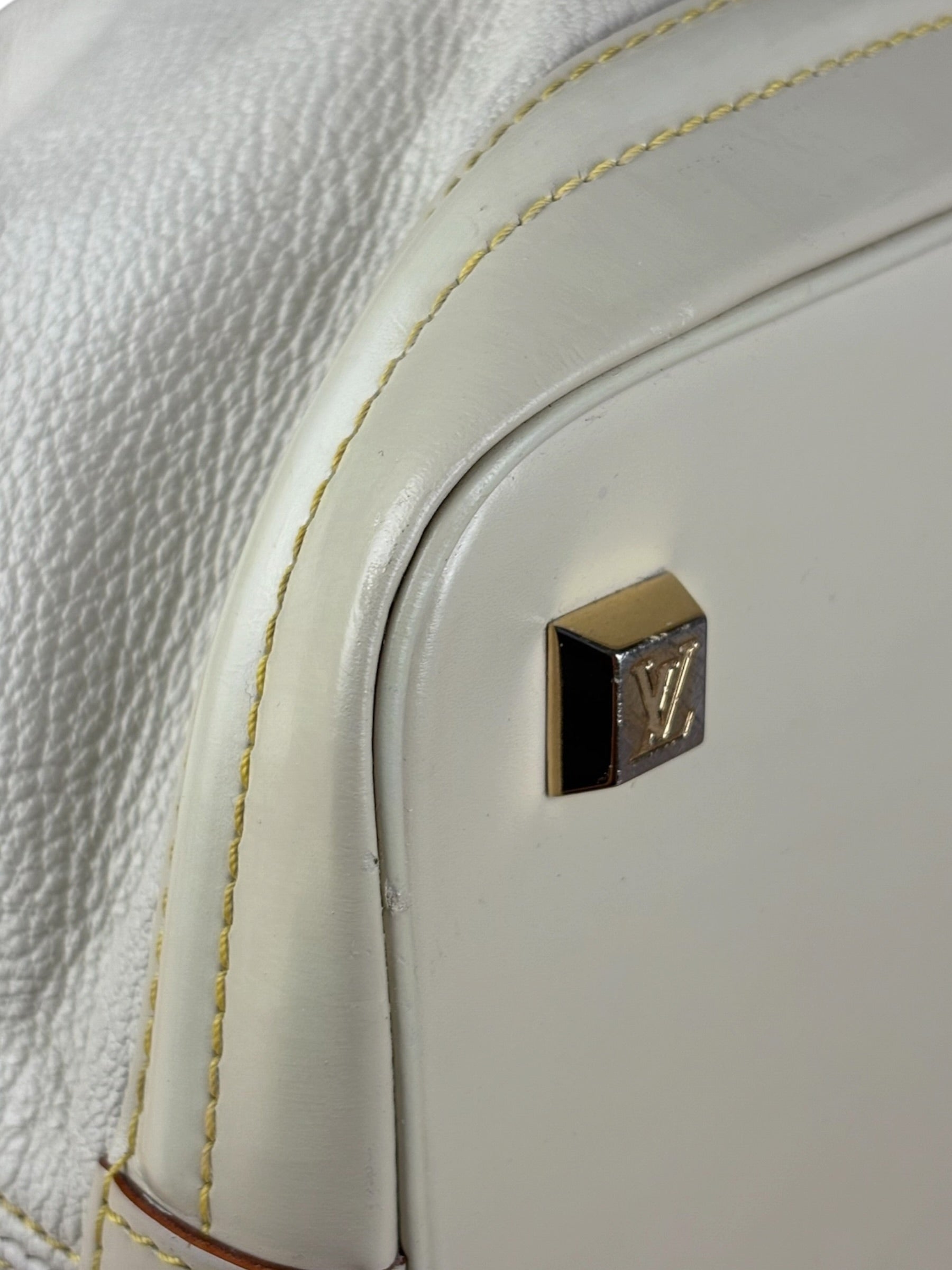Louis Vuitton Cream Leather Suhali Lockit MM