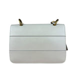 Gucci White Leather Queen Margaret Bee Embellished Shoulder Bag